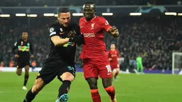 Lautaro Martínez marcó el gol del Inter en Anfield. | Foto: AFP