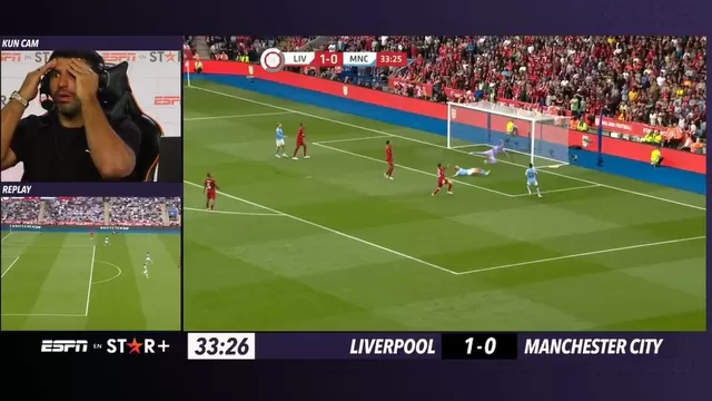 Liverpool vs. Manchester City: Haaland falló dos goles y así reaccionó Kun Agüero