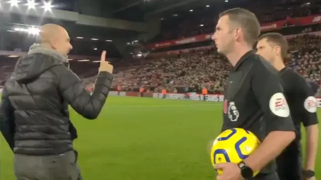 Liverpool vs Manchester City: el irónico apretón de manos de Guardiola a los árbitros