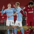 Manchester City goleó 4-1 al Liverpool en Anfield por la Premier League