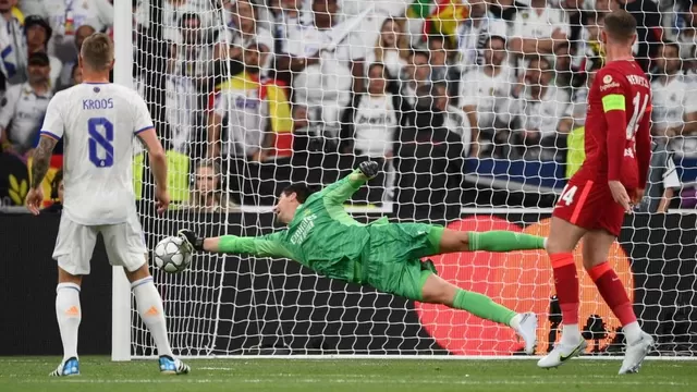 Liverpool vs. Real Madrid: Courtois salvó su portería tras remate de Sadio Mané