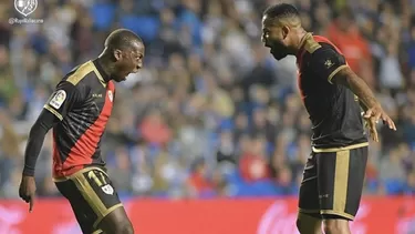 El peruano celebr&amp;oacute; su primer tanto en la Liga | Foto: Rayo Vallecano.