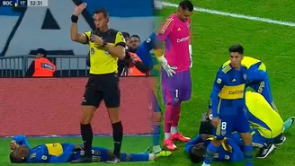 Luis Advíncula se lesionó y no pudo continuar en el Boca Juniors vs Central Córdoba