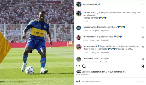 Luis Advíncula y su reacción tras renovar con Boca. | Foto: Luis Advíncula.