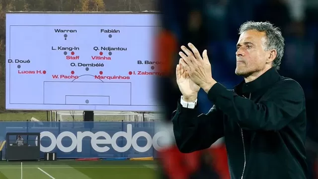 Luis Enrique sorprendió al mundo al colocar una pantalla gigante en el entrenamiento del PSG / AD