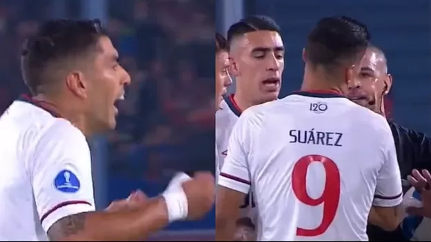 Luis Suárez explotó contra el árbitro tras derrota de Nacional ante Atlético Goianiense