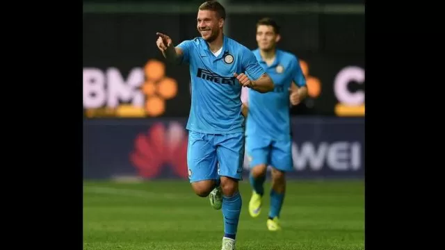 Lukas Podolski le dio el triunfo al Inter ante Udinese por la Serie A