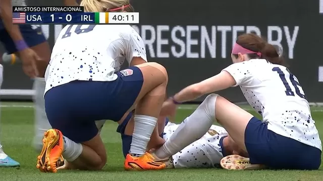 Mallory Swanson sufrió espeluznante lesión de rodilla en triunfo de EE. UU. ante Irlanda