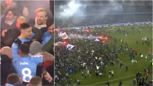 Malmö de Sergio Peña se consagró campeón y los hinchas invadieron la cancha