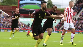 Manchester City goleó 4-1 al Stoke con dobletes de Agüero y Nolito