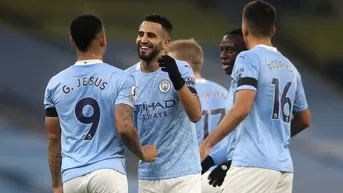 Manchester City goleó 5-0 al Burnley con triplete de Riyad Mahrez