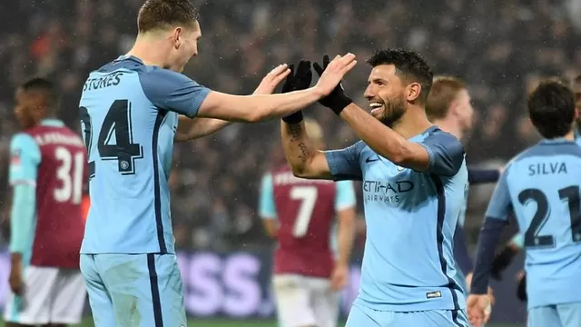 Manchester City goleó 5-0 al West Ham. Foto: AFP