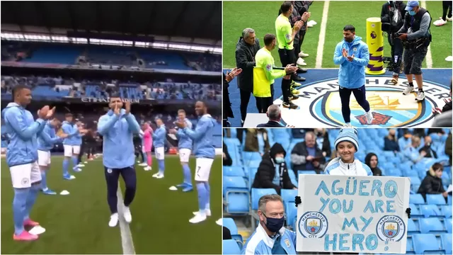 Manchester City: Pasillo de honor y ovación del Etihad para despedir a Sergio Agüero
