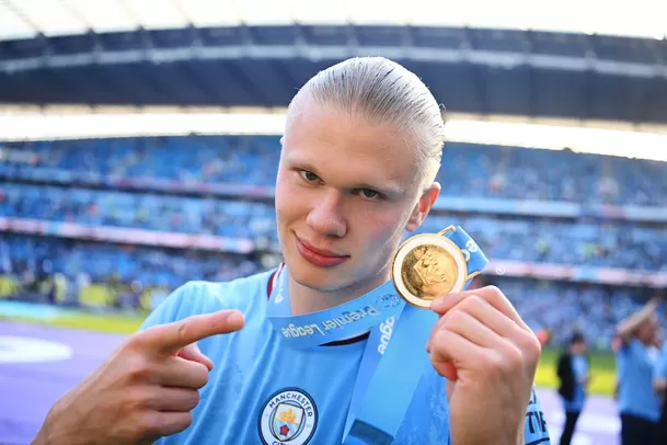 Erling Haalad, la gran figura del Manchester City. Erling Haalad, la gran figura del Manchester City.