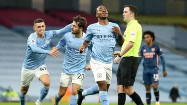 Sterling anotó el solitario gol del equipo del Pep Guardiola. | Foto: Manchester City