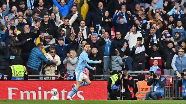 Bernardo Silva le dio el triunfo al Manchester City. | Foto: AFP/Video: ESPN