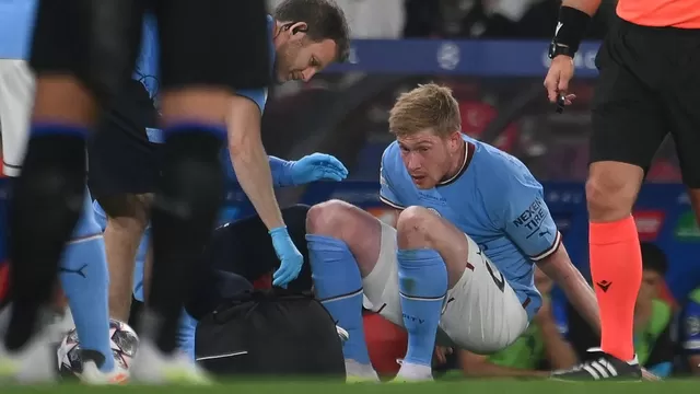 Manchester City vs. Inter: De Bruyne fue cambiado por lesión