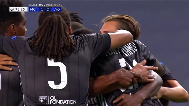 Manchester City vs. Lyon: Moussa Dembélé colocó el 2-1 para los franceses 