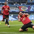 Manchester City vs. Manchester United: Bruno Fernandes abrió el marcador al segundo minuto de juego