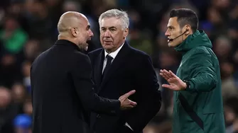 Así fue la reacción de Pep Guardiola, DT del Manchester City, al conocer al Real Madrid como su rival. | Foto: AFP