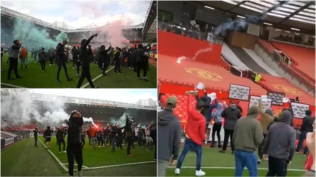 Hinchas del Manchester United burlaron la seguridad e ingresaron a Old Trafford. | Video: Twitter