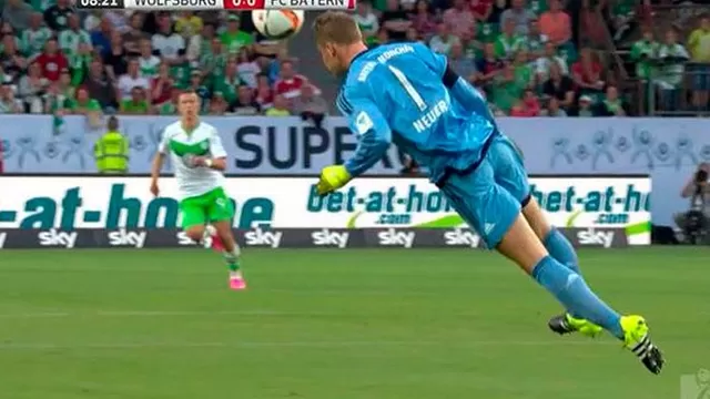 Manuel Neuer y una salida suicida en el Wolfsburgo vs. Bayern Munich