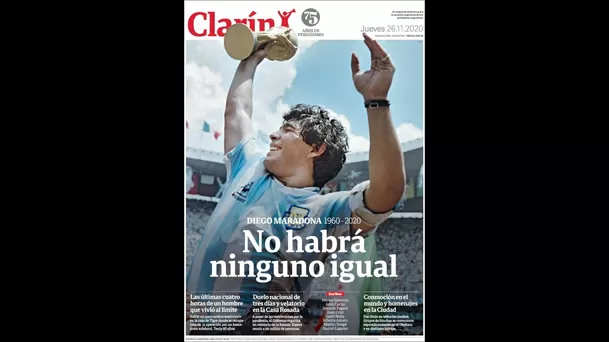 Portadas del mundo dedicadas a Maradona.