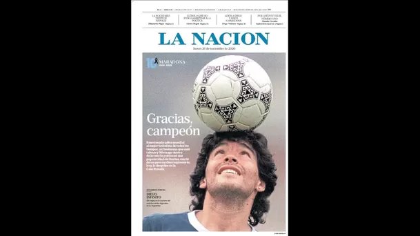 Portadas del mundo dedicadas a Maradona.