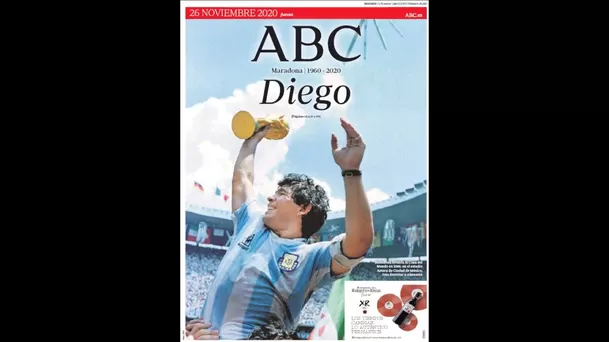 Portadas del mundo dedicadas a Maradona.