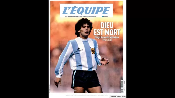 Portadas del mundo dedicadas a Maradona.