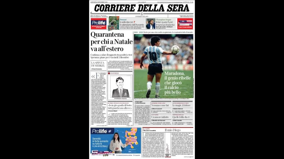 Maradona Diarios Del Mundo Le Dedican Sus Portadas A Diego Tras Su