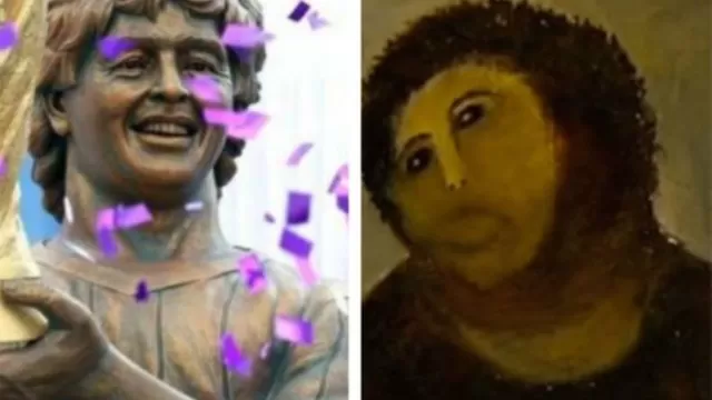 Maradona llegó a la India y lo recibieron con una estatua que ya generó memes 