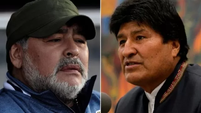 Maradona siempre respaldó a Evo Morales | Foto: Unitv10.
