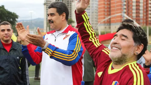 Maradona señaló que respalda &quot;más que nunca&quot; a Nicolás Maduro como presidente | Foto: AFP.