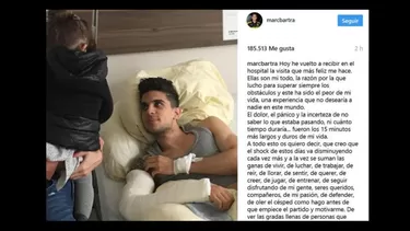 Marc Bartra se desahoga con carta: &quot;Los 15 minutos más largos de mi vida&quot;