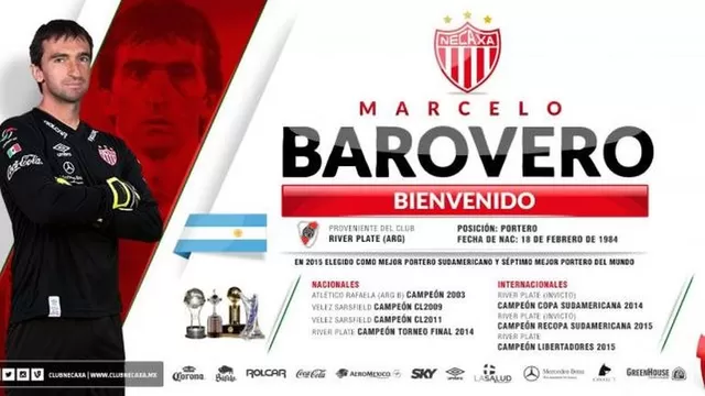 Marcelo Barovero: exportero de River Plate jugará en el Necaxa mexicano