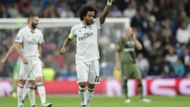 Marcelo anotó el segundo gol del Real. (AFP)