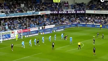 Marcos López marcó tremendo golazo en la goleada del Copenhague