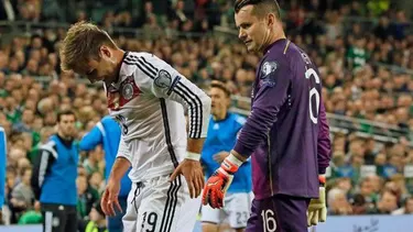 El alemán se lesionó jugando ante Irlanda. El alemán se lesionó jugando ante Irlanda.