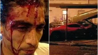 Martín Cáceres estrelló y destrozó su lujoso Ferrari por manejar ebrio