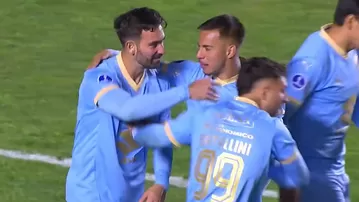 Martín Cauteruccio anotó su primer gol con camiseta de Bolívar