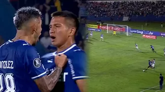 Martín Távara remató con potencia y le dio el empate 2-2 a Sporting Cristal vs 2 de Mayo / Captura / ESPN