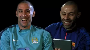 Mascherano y Zabaleta &#39;calientan&#39; el City-Barcelona por Skype