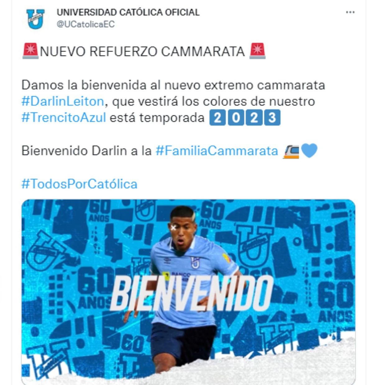 Fichaje de Darlin Leiton a Univ. Católica