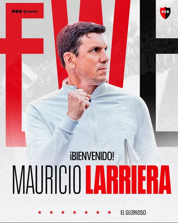 Mauricio Larriera es el nuevo DT de Newell&#39;s Old Boys. | Fuente: @Newells