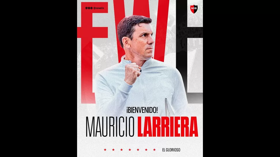 Mauricio Larriera es el nuevo DT de Newell&#39;s Old Boys. | Fuente: @Newells