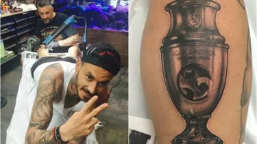 Mauricio Pinilla sorprendió con tatuaje de la Copa América Centenario