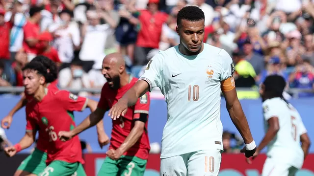 Kylian Mbappé no pudo poner el 1-0 de Francia ante Marruecos. Foto: Reuters