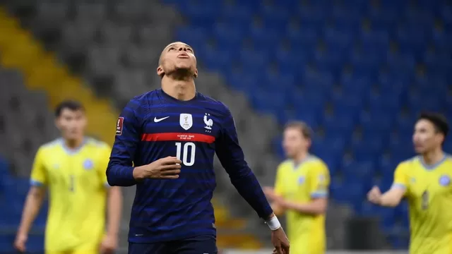 Mbappé falló un penal en el Francia vs. Kazajistán por las Eliminatorias Europeas a Qatar 2022