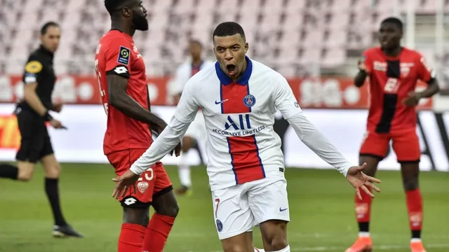 Mbappé marcó un doblete: PSG goleó 4-0 al colista Dijon y se colocó segundo en la Ligue 1